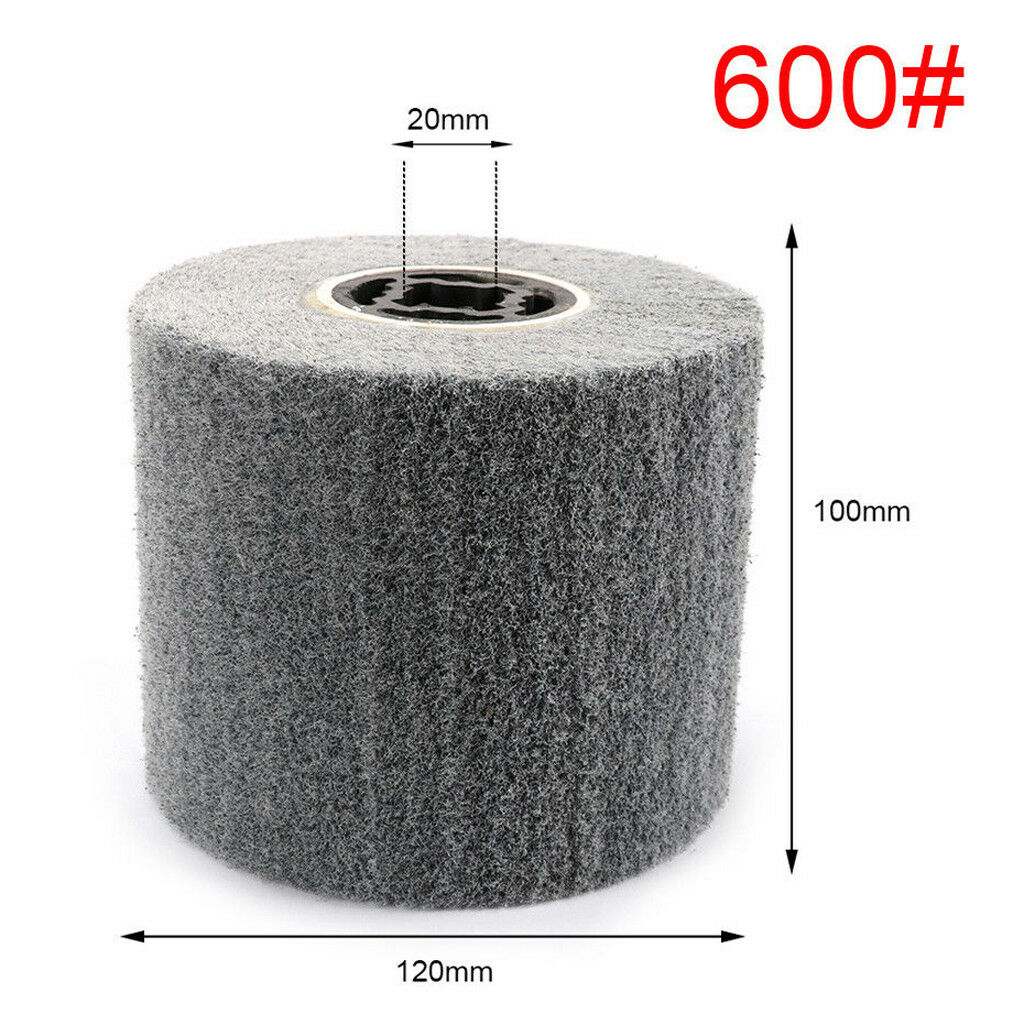 1Pc Non-woven Abrasive Flap Wire Drawing Polishing Burnishing Wheel #600Grit