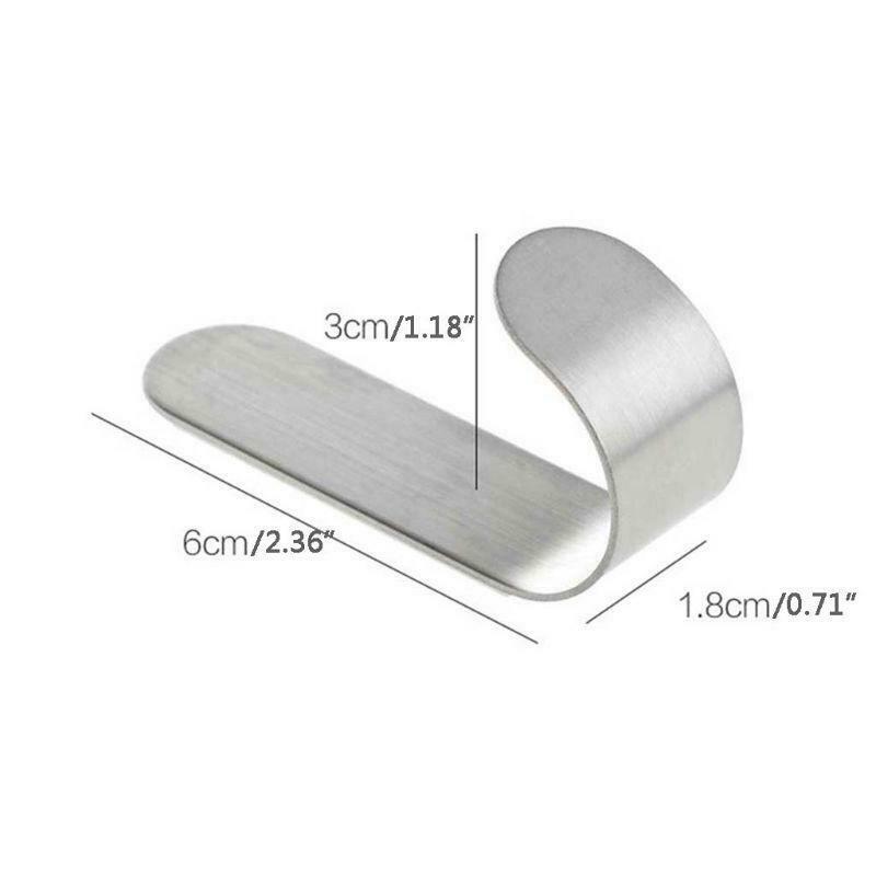 8pcs Self Adhesive Kitchen Bathroom Wall Door Stainless Steel Holder Hanger Hook