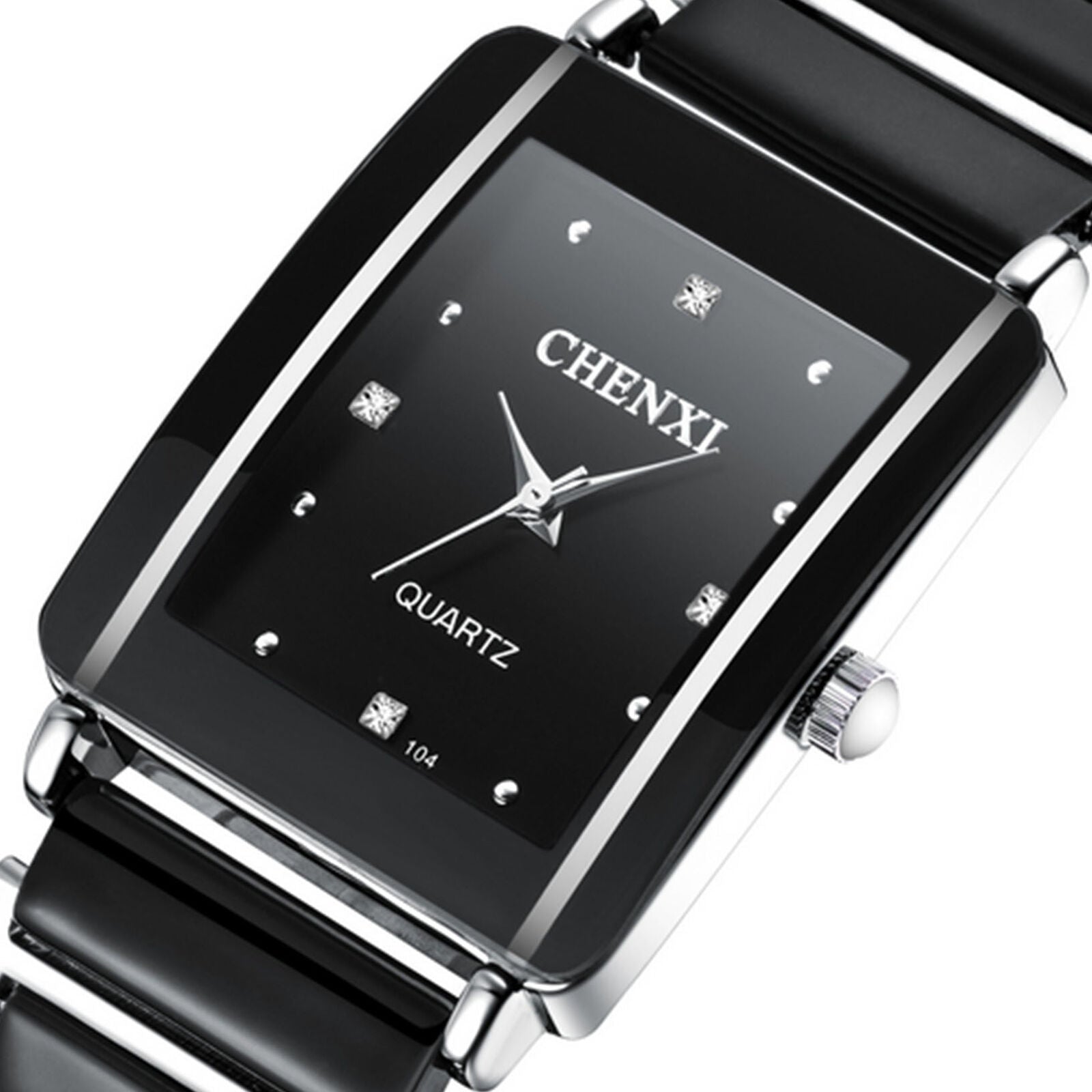 Lady Watch Elegant Black Ceramics Simple Minimalism Small Narrow