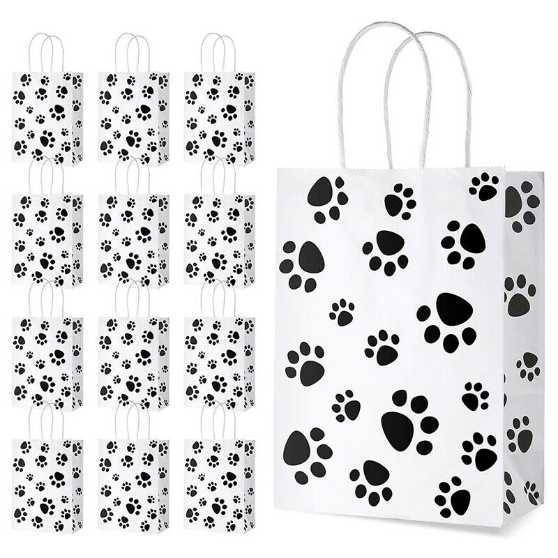 20pcs Paper Bag with Handle Cookie Candy Gift Packaging Bags Wedding Party De Rf