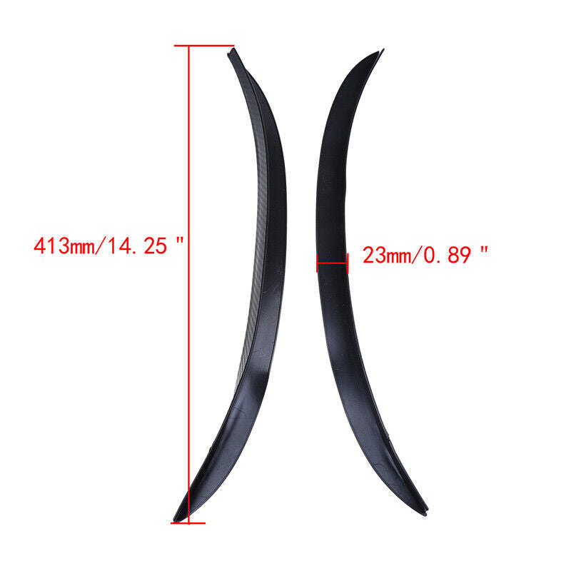 2Pcs Car Carbon Fiber Wheel Eyebrow Lips Fender Flares Protector Strip Universal