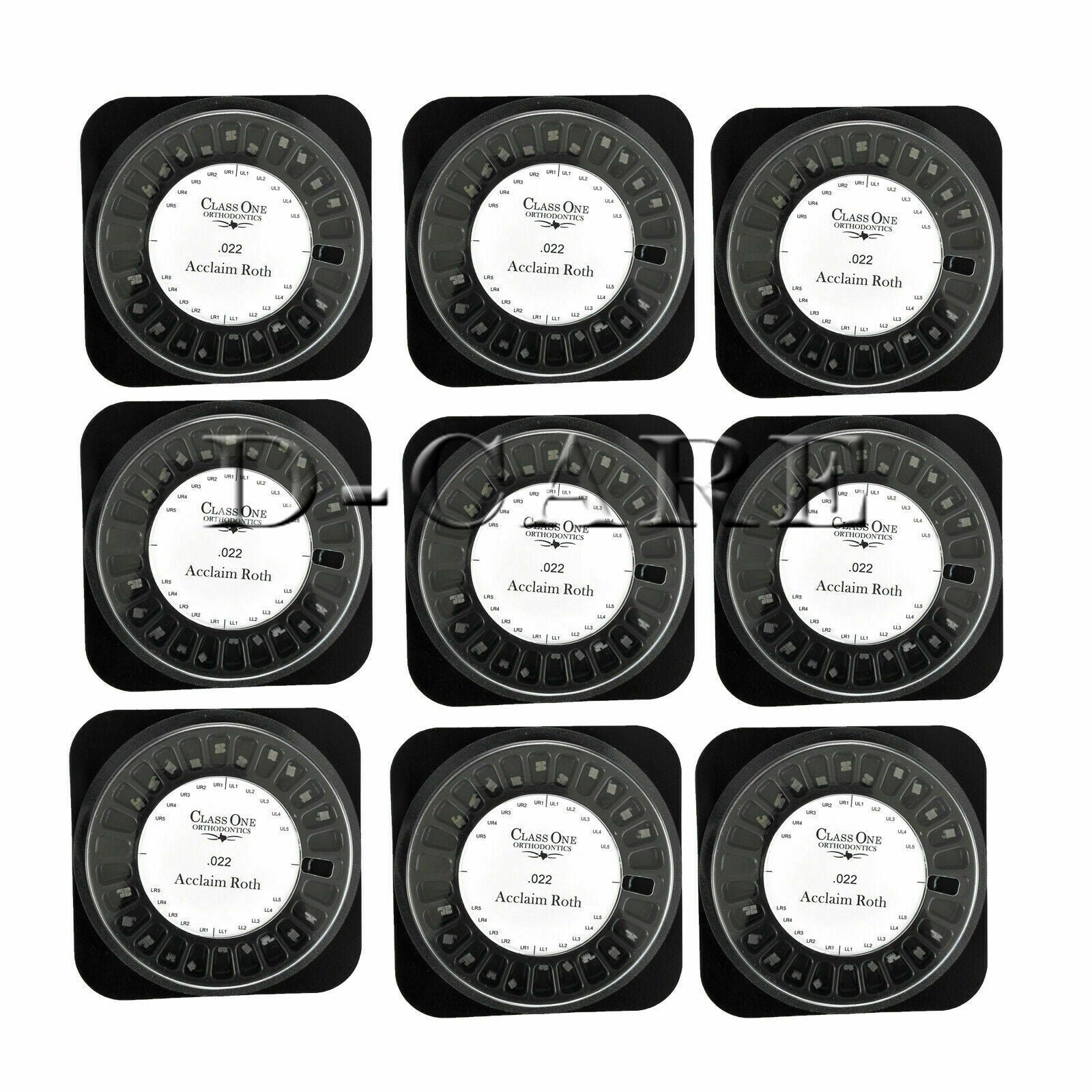 10 x Dental Orthodontic Class One Ceramic Bracket Braces Roth 022 Slot 345 hooks