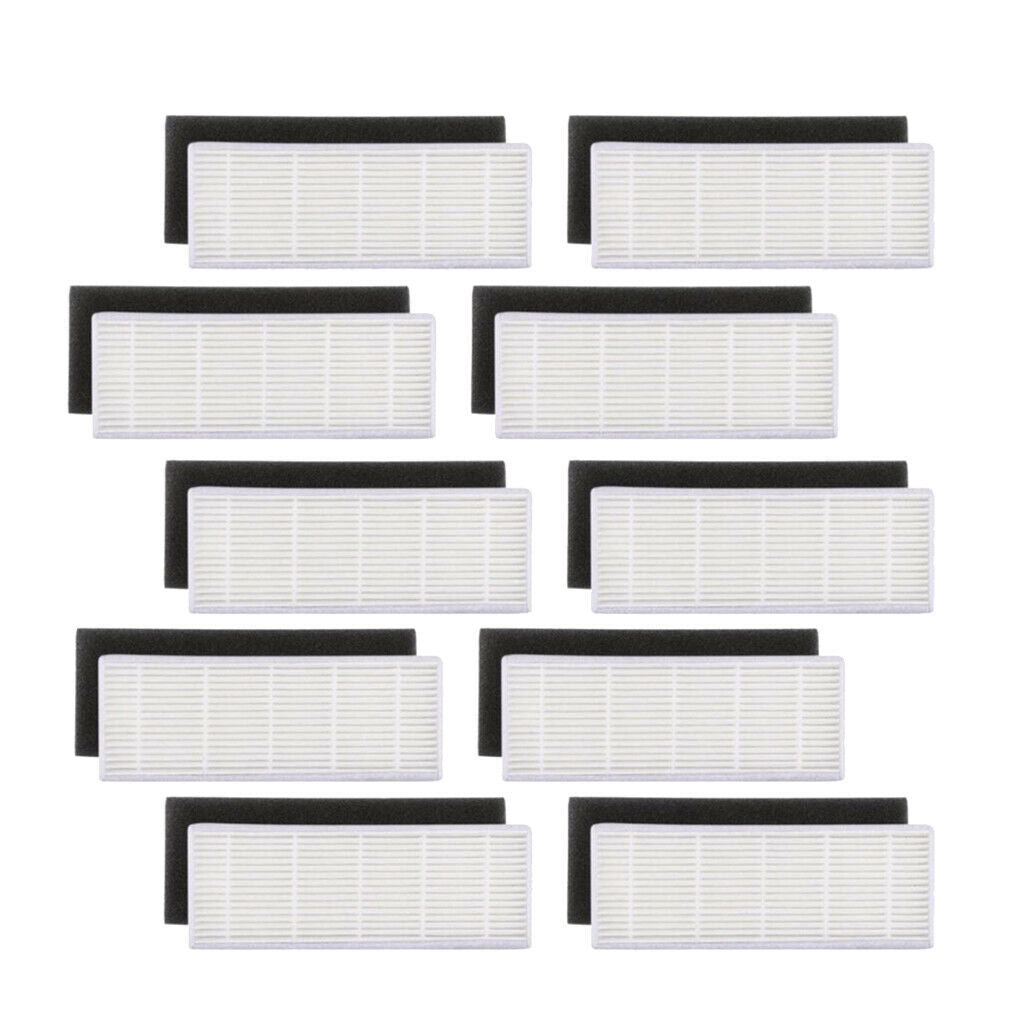 20pcs HEPA & Sponge Filters Replacements for ilife A4s A6 A4 A40 DN621