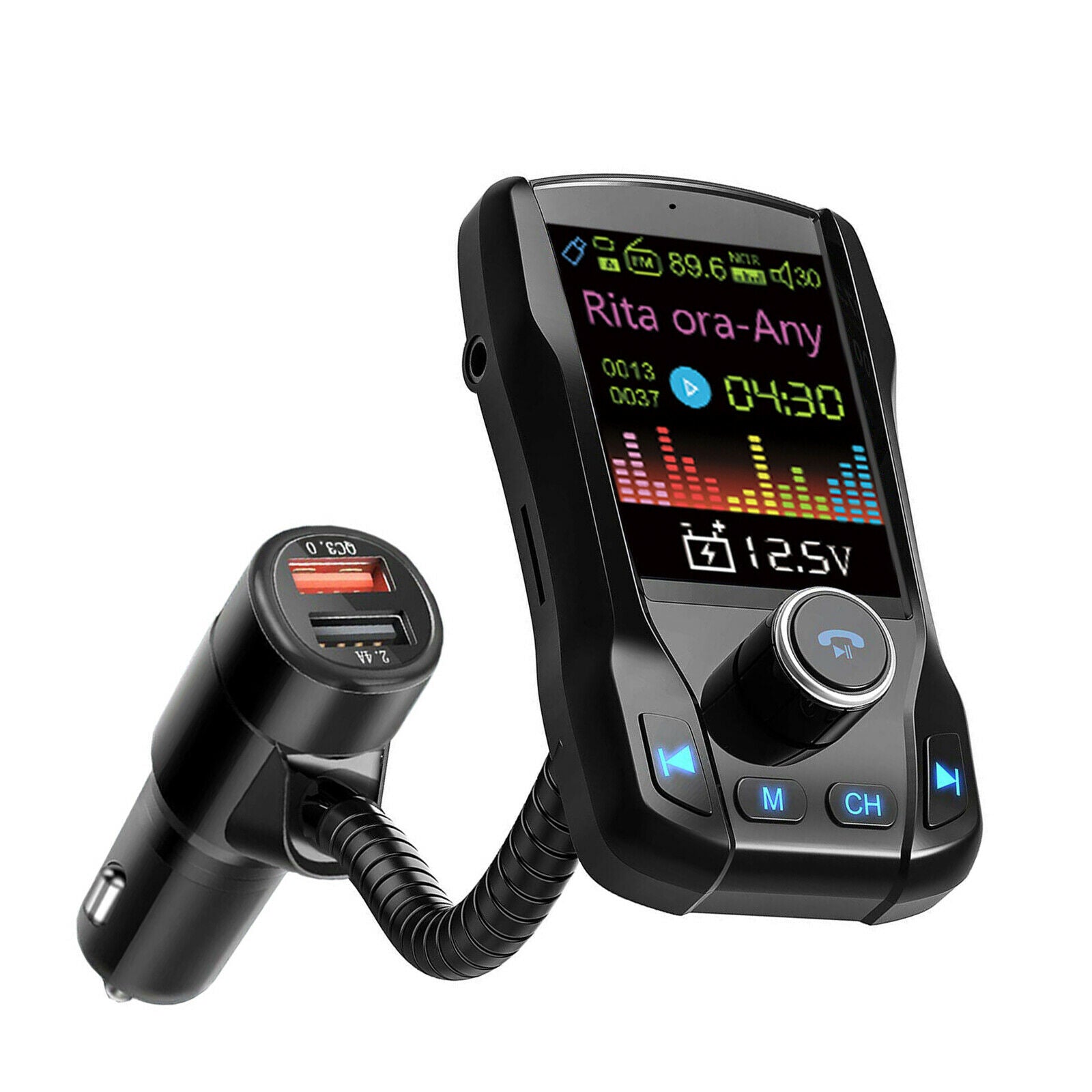 Car FM Transmitter Radio Car Adapter Car MP3 Player 2 Port USB Charge w/Mic