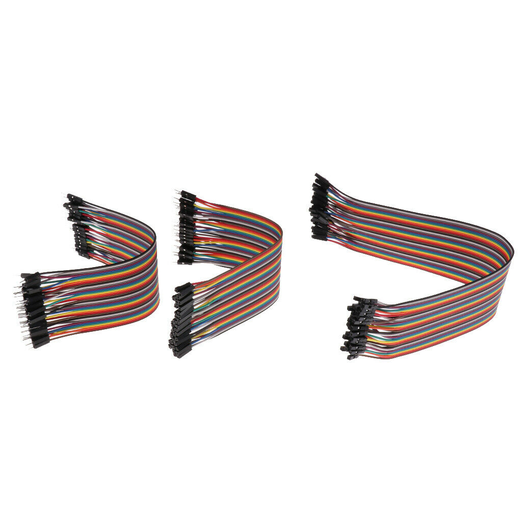 120pcs Multicolored Dupont Wire Kit Breadboard Jumper Wires Ribbon Cables