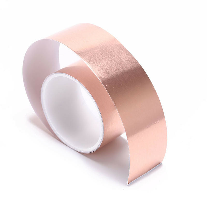 5cm x 2m adhesive copper foil tape shielding heat resist for electric gui.l8