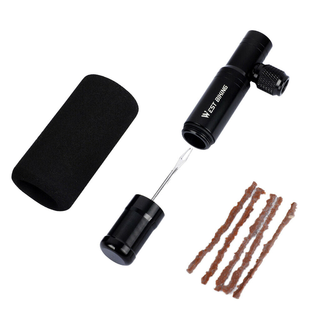 Pump Head MTB with Glue Straps Quick Tyre Inflator for Presta Schrader Valve