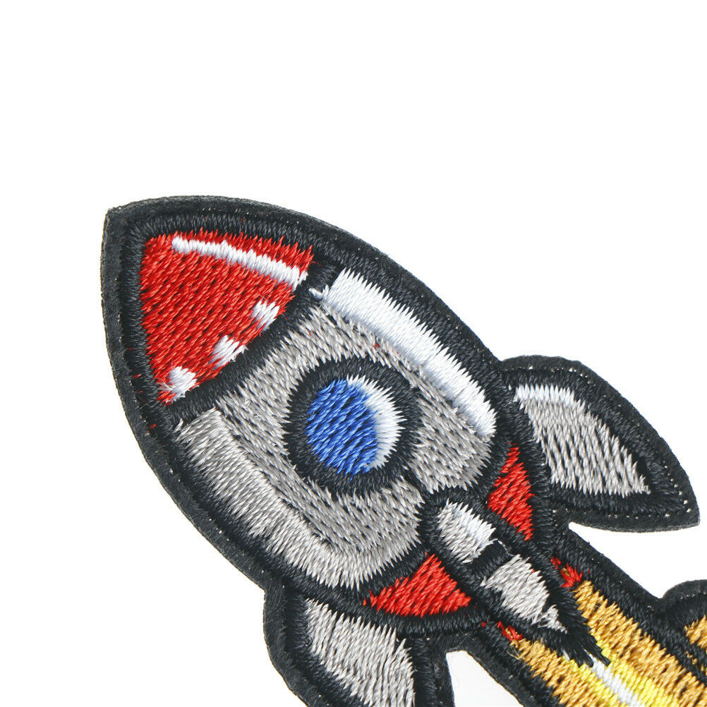 rocket cloth badges diy embroidered iron/sewing on patches for clothe.l8