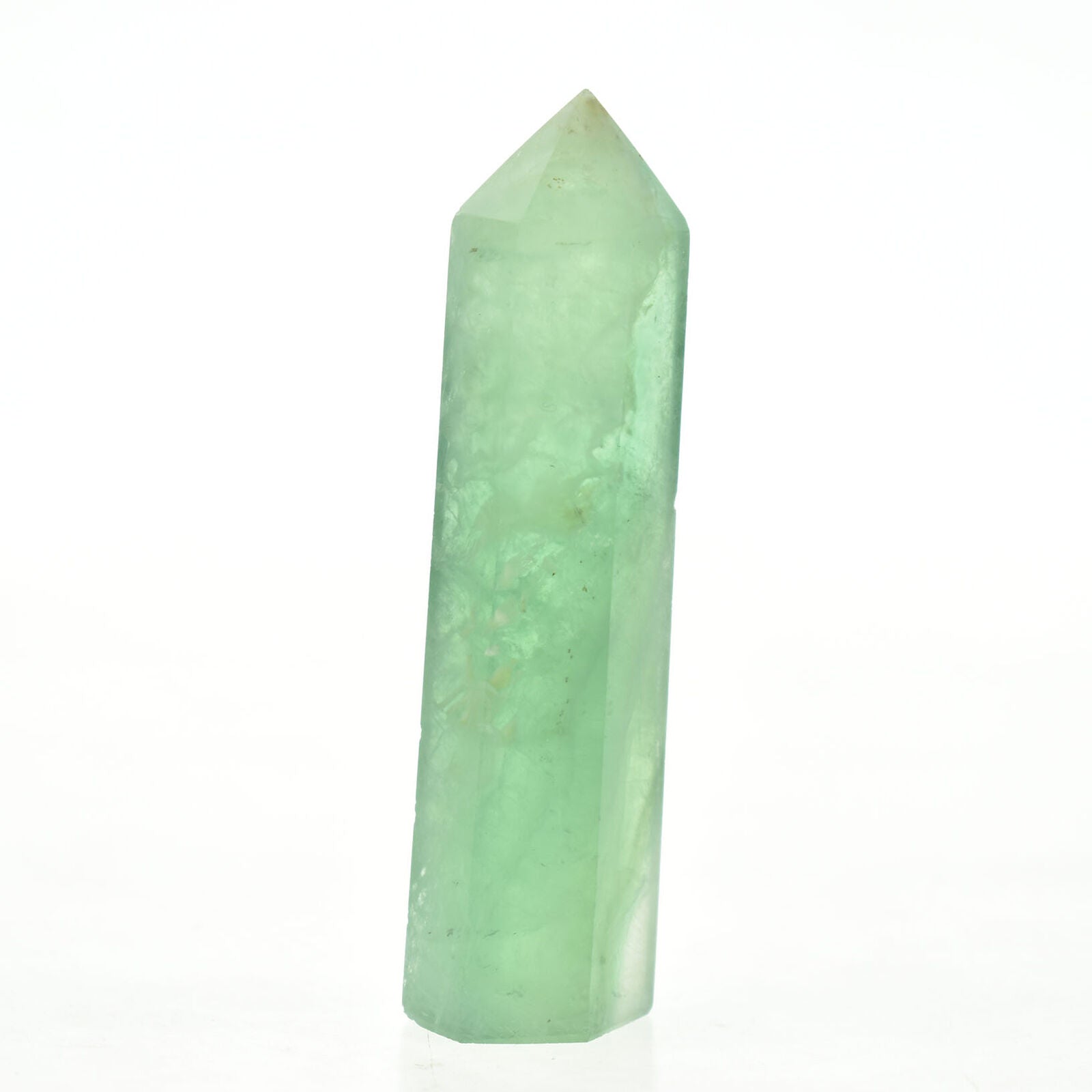 1pc natural green fluorite obelisk quartz crystal wand point tower gem healing