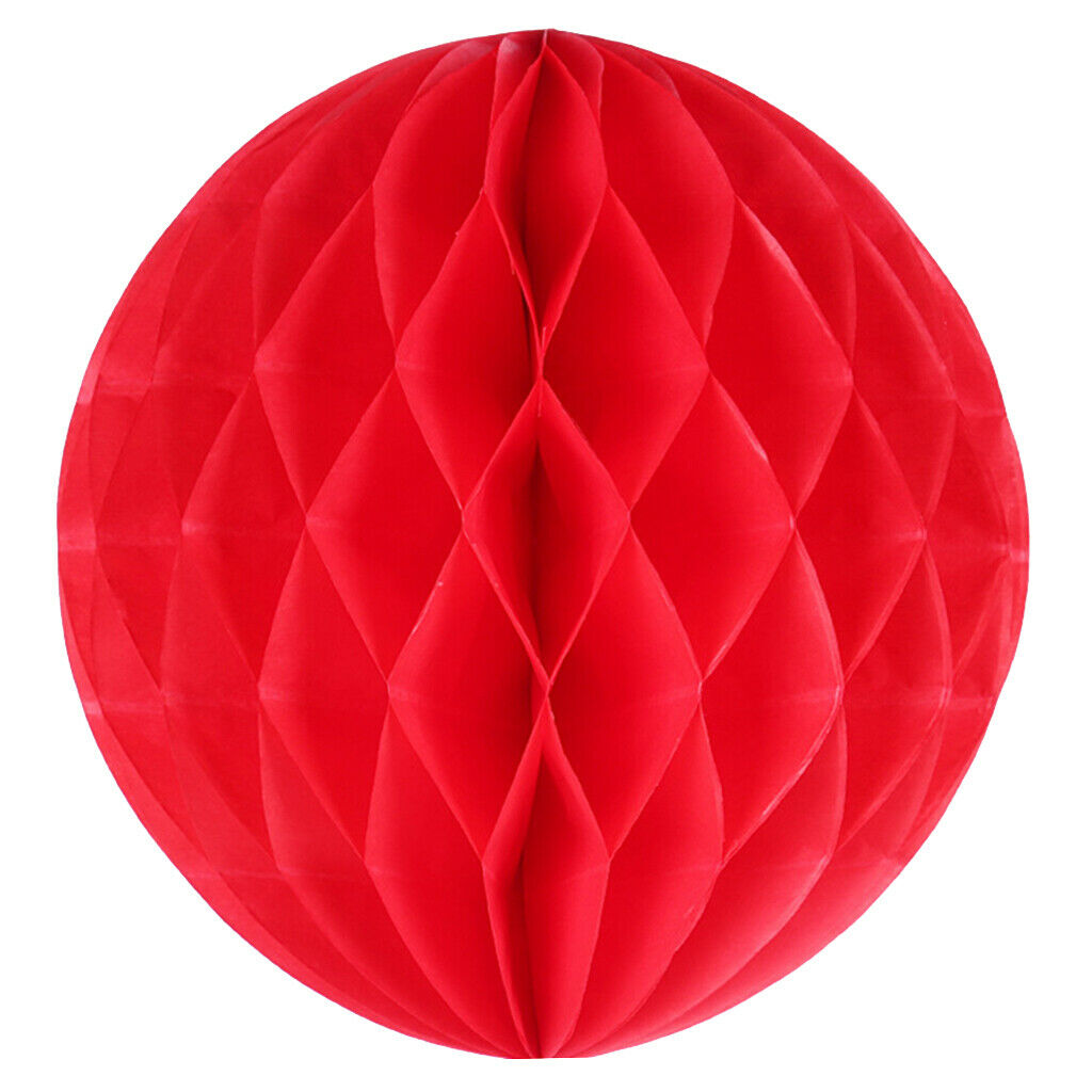 Paper Honeycomb Balls Lanterns Flower Wedding Party Decor Red 12