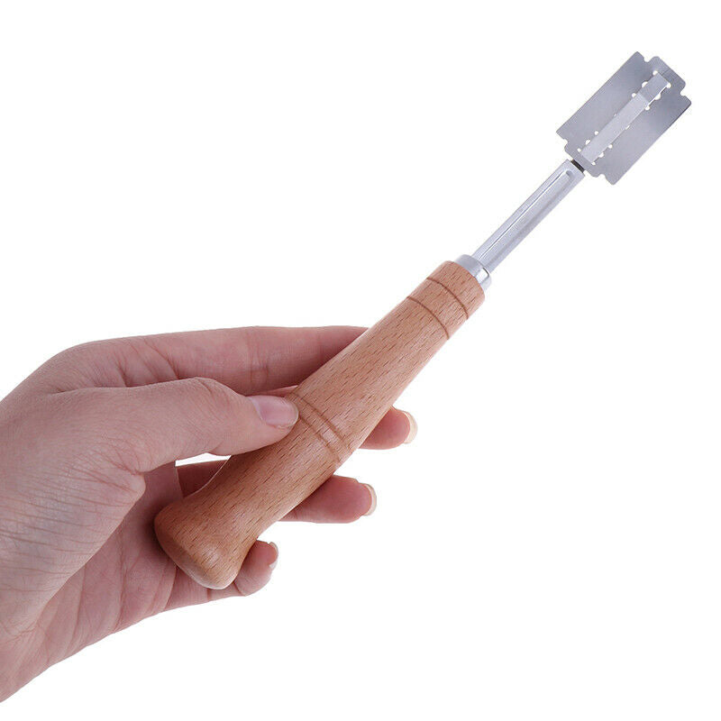 5 Blades Bread Bakers Lame Slashing Tool Dough Making Cutter Wood Handle .l8