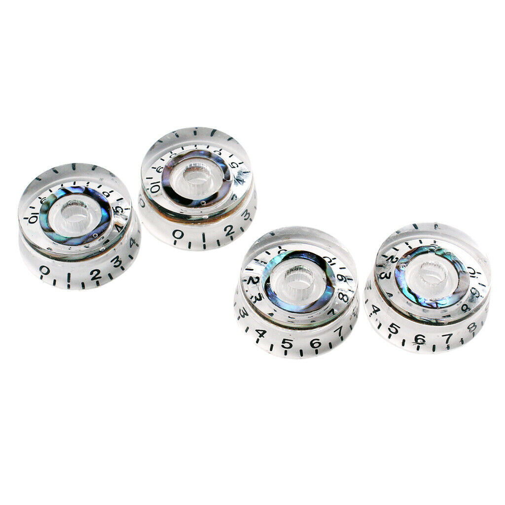 4 X Guitar Speed Control Knob Electric Guitar Parts Transparent Tone Knob