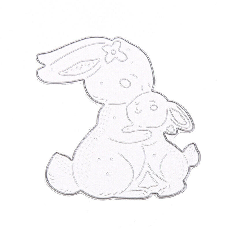 Rabbit Metal Cutting Dies Stencil Scrapbooking DIY Embossing Easter Decor.l8