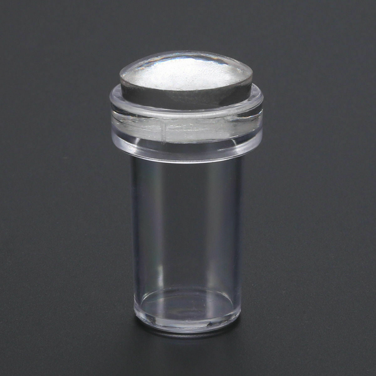 2Pcs/set Silicone Clear Jelly Stamper with Cap Nail Art Stamper & Scraper Tool
