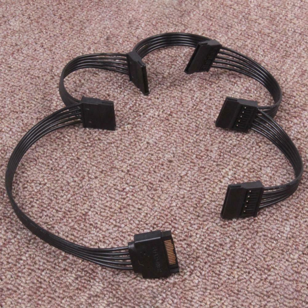 SATA Power 15 Pin 1 Male To 5 Female Splitter Hard Drive Adapter Cable HDD SSD