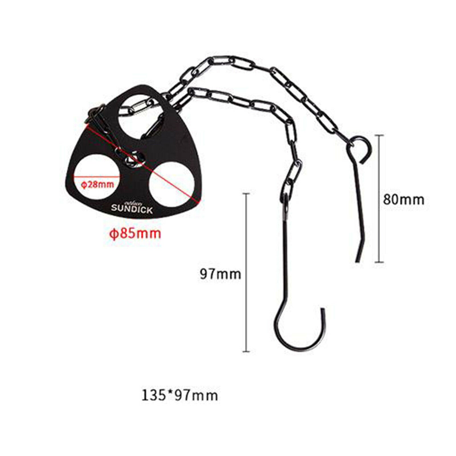 Camping Tripod Portable Campfire Grill Pot Holder Hook Adjustable Chain BBQ