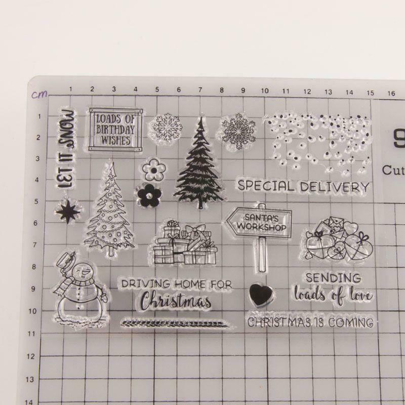 Christmas Tree Snowman Silicone Clear Stamp Seal DIY Scrapbook Embossing Album