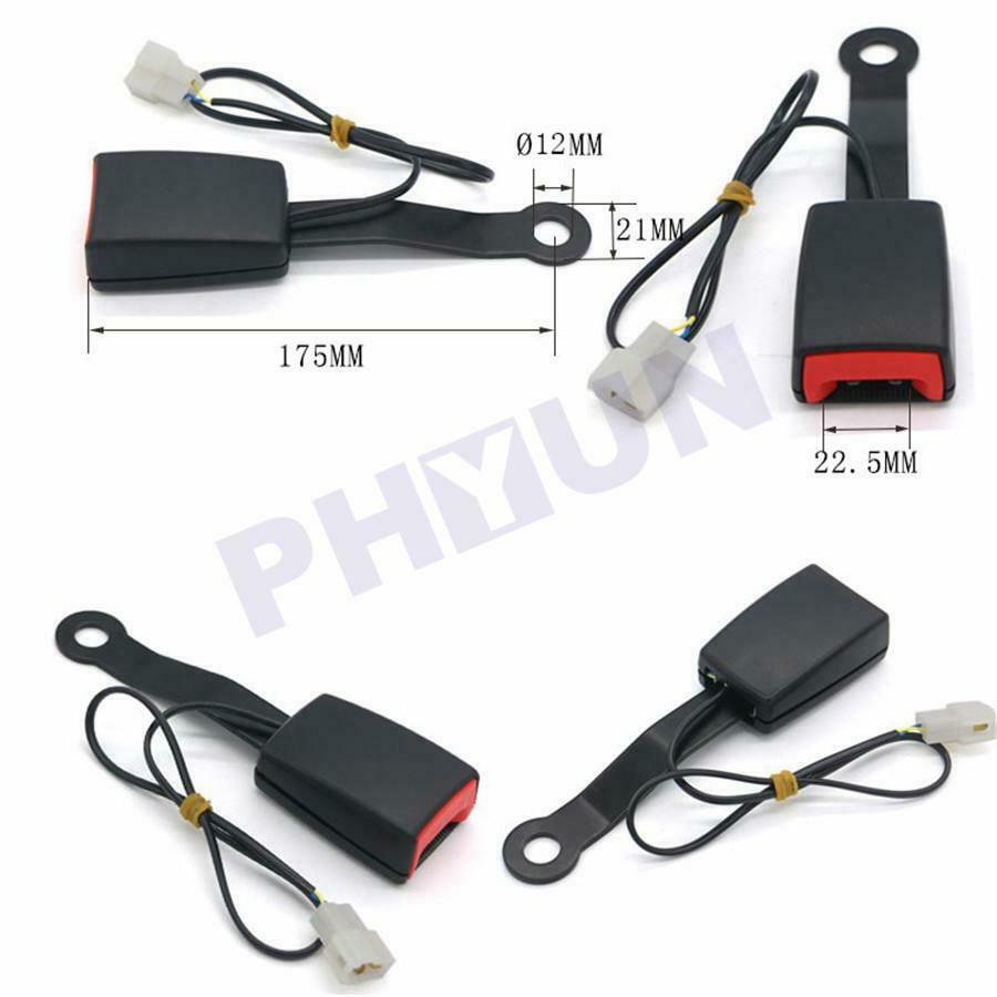 7/8"Camlock Car Front Seat Belt Buckle Socket Plug Connector+Warning Cable US