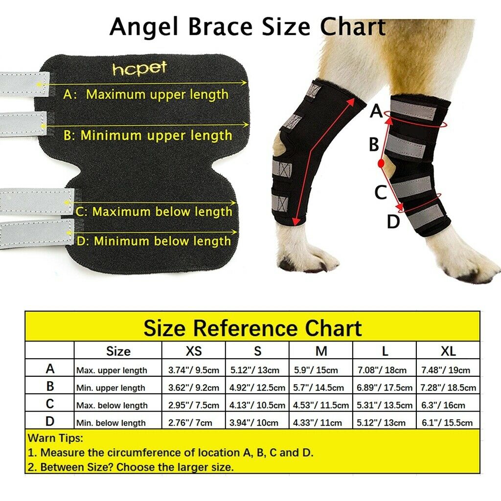 2x Dog Knee Pads Pet Leg Socks Pet Dog Puppy Protective Joints Protector M