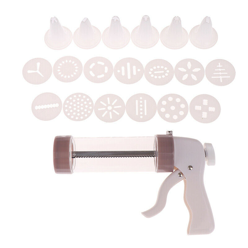 Pastry Tools Cookie Press Tip Sets Cookie Stamps Maker Cutter with 6 Nozzles