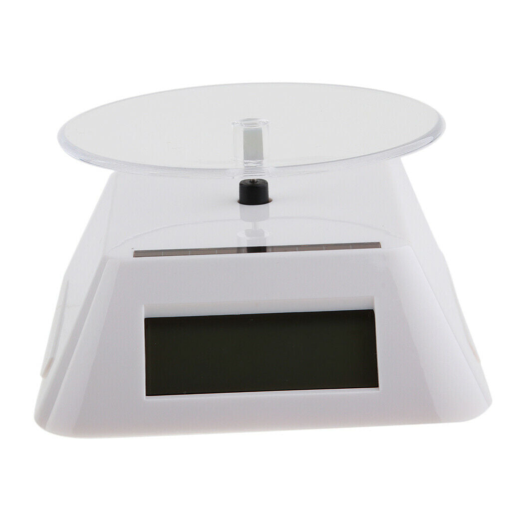 Solar Powered Display Stand A White Turntable
