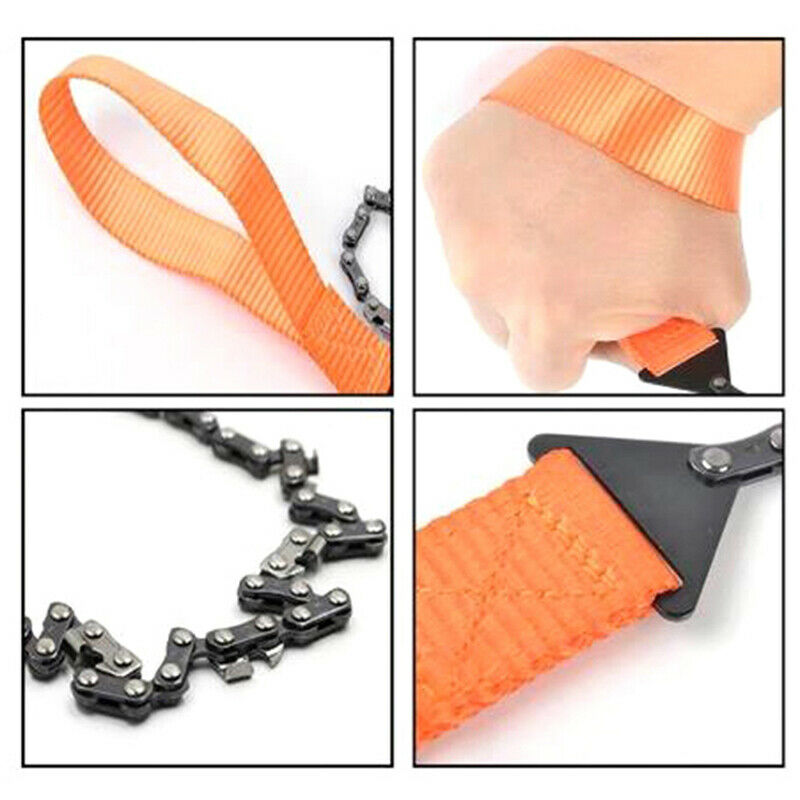 1PC Portable Survival Chain Saw Camping Pocket Chainsaw Hand Tool Hand Saw To Qx