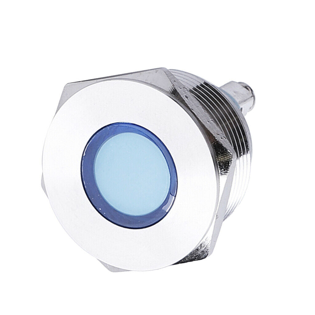22mm 12V Waterproof Signal Power Supply LED Metal Indicator Lamp Pre-Wired