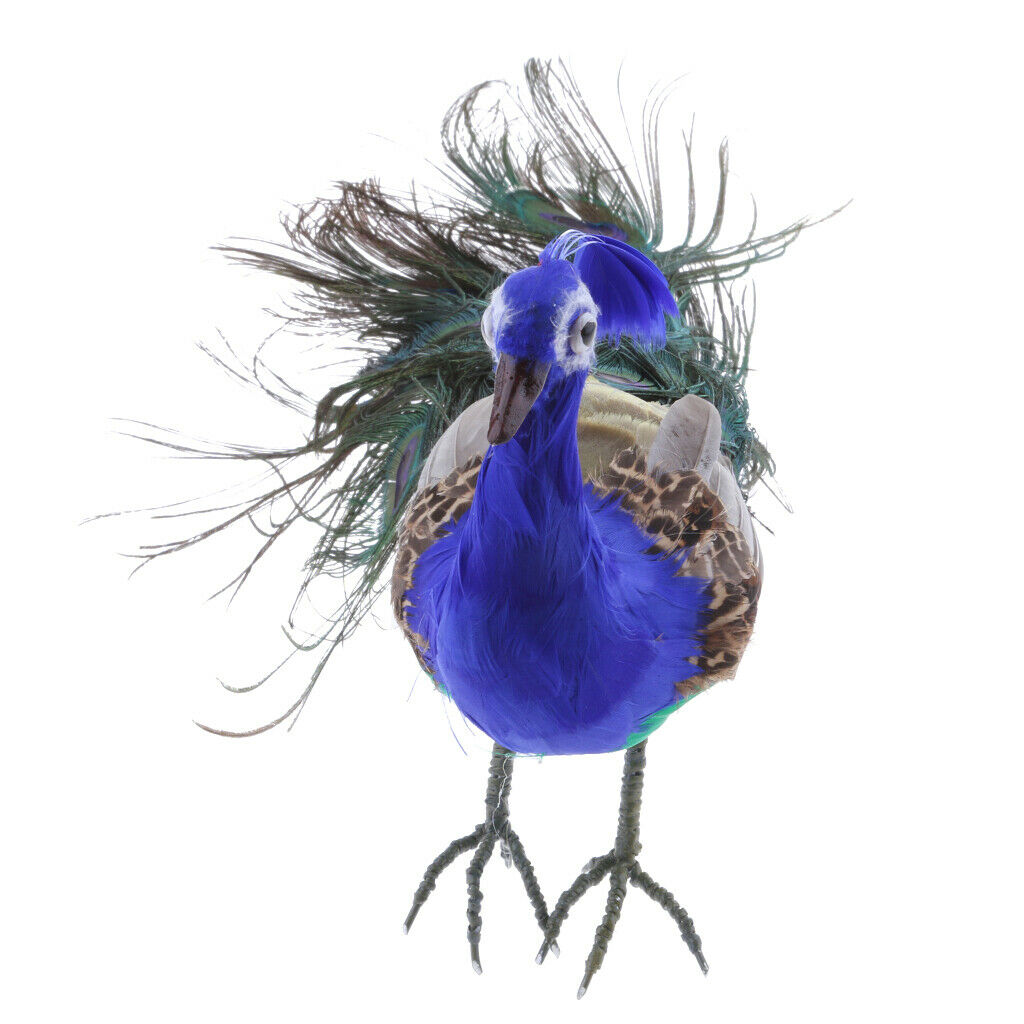 Artificial Colorful Luminous Peacock Birds Flowers Crafts Photo Party Wedding