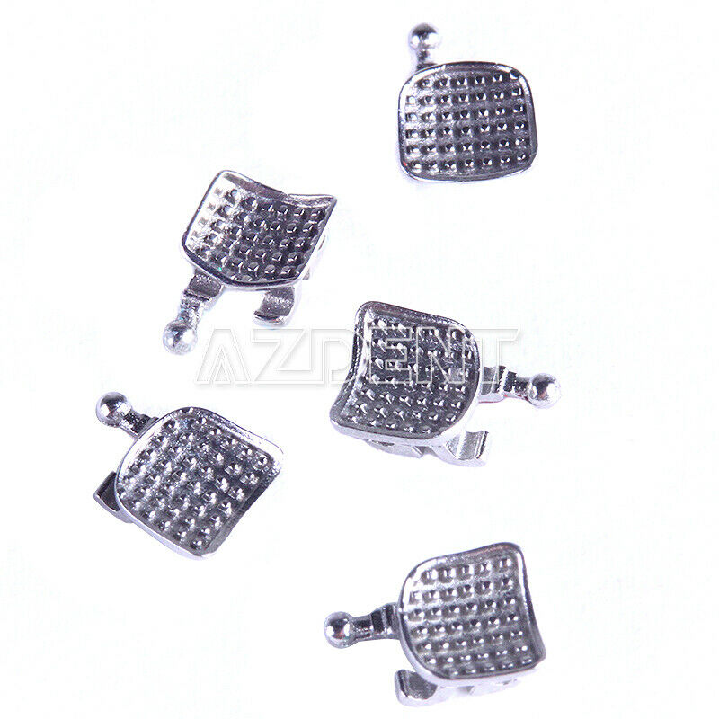50 Packs Dental Orthodontic Brackets Braces Roth .018 Hooks 345 Inblock Metal AZ