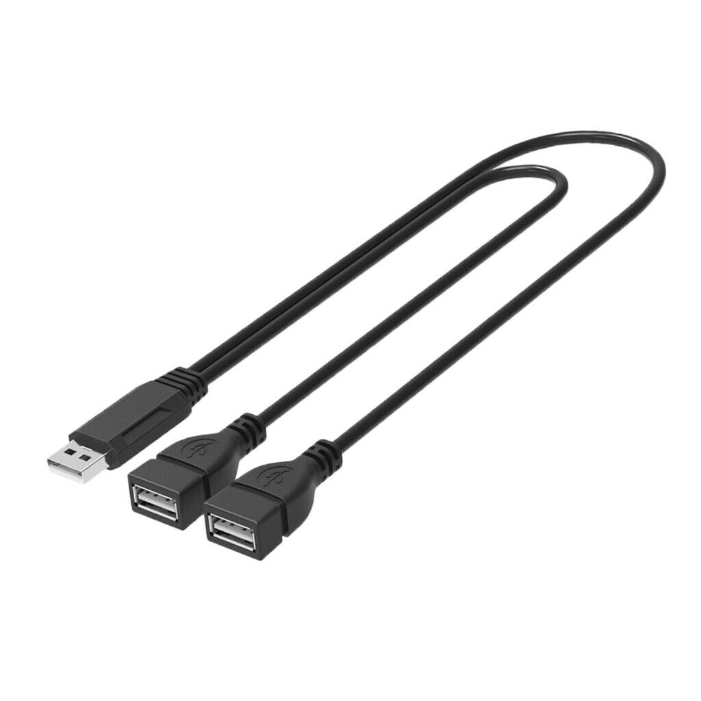 USB 2.0 Male To 2 USB Female   Y Splitter Charger Data Extension Adapter