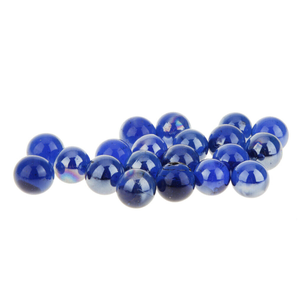 40x Small Round 16mm Glass Marbles Gift Toys for Games Decors Jewelry Making