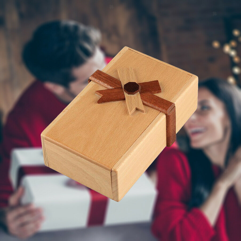 Wooden Magic Puzzle Box with Secret Compartments Box Difficult Money Box