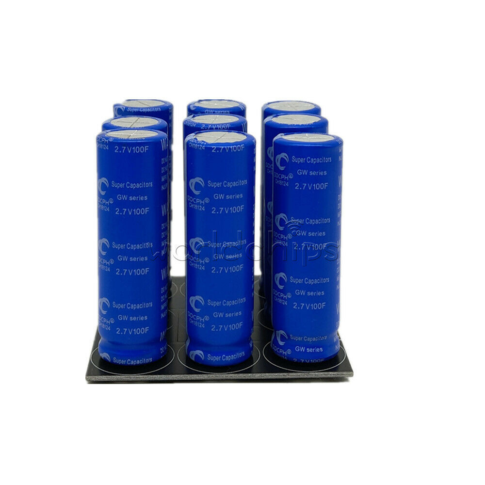 11F 24.3V 2.7V 100F Farad Capacitor Super Capacitor With Protection Board 9PCS