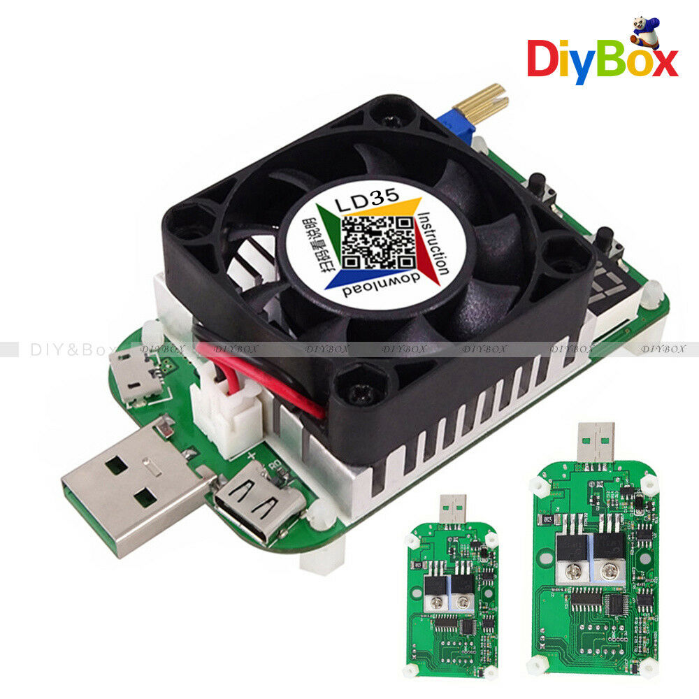 DC4-25V LD35 Electronic Load Resistor USB Interface Discharge Battery 35W Tester