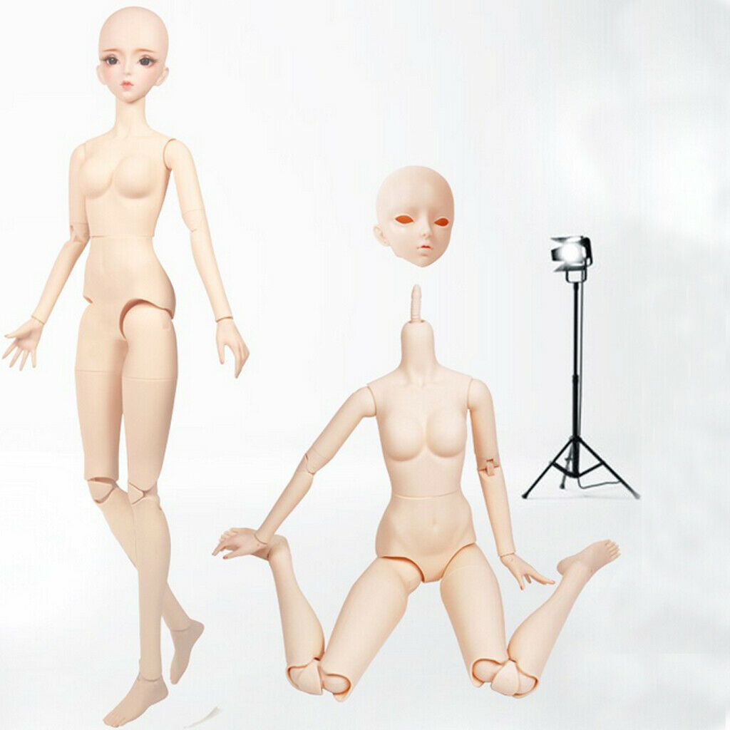 1/3 BJD Customized Female Body Mold without Head DIY Crafts Parts Supplies