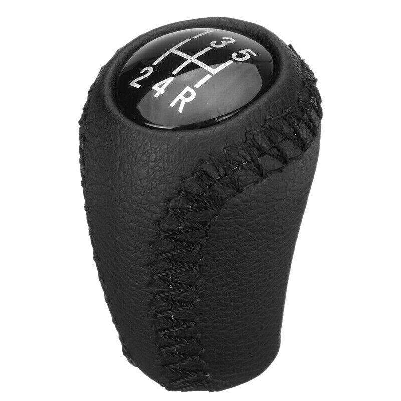 5-Speed Pu Leather Gear Shift Knob Head Shifter Black For Mazda 3 5 6 P8R6R6