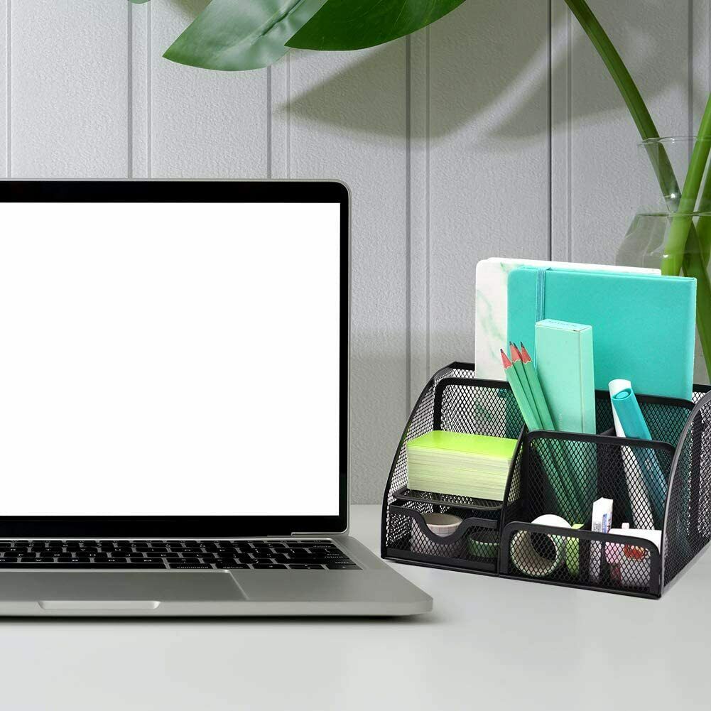 6/pcs Office Desk Organizer Pen Holder Supplies Table File Desktop Components