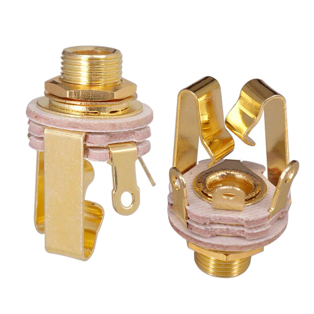 Lots 2 1/4" Mono Plug Input for Electric Active Pickup Plug Output 6.35mm