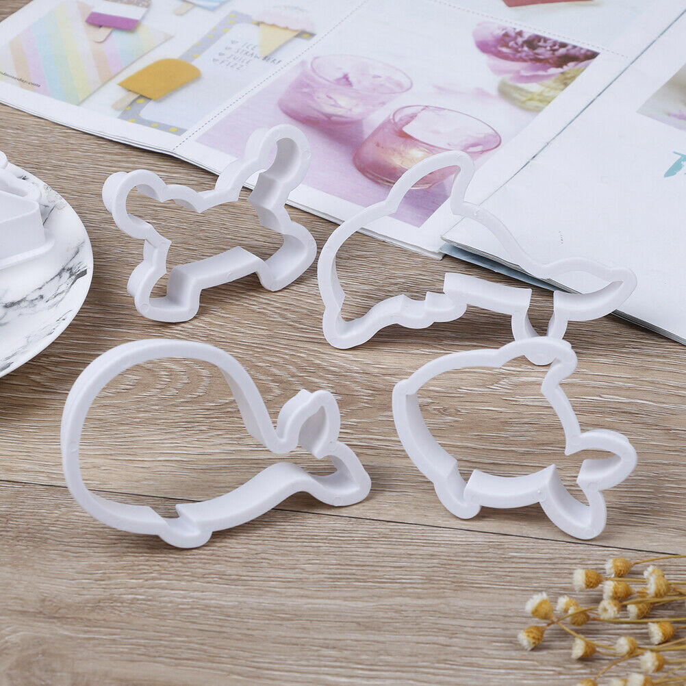 8x/set Sea Creatures Cookie Cutter Whale Dolphin Fondant Tool Biscuit Mouldy XC