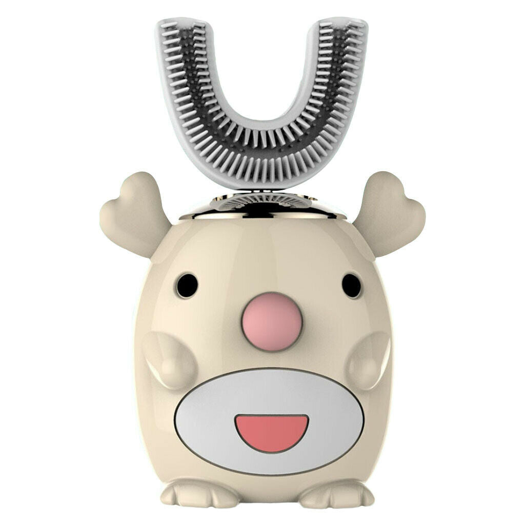 360Â° Auto Electronic Toothbrush Smart Children U-Shaped Cute Cartoon Shape Fun