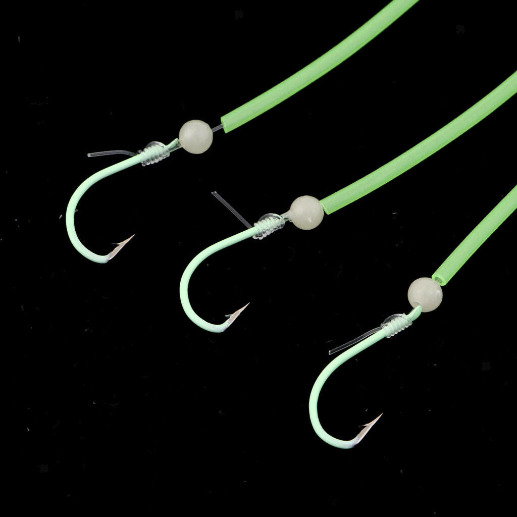 10x Fishing Ready Tied Chod Rigs w/ Snap & Luminous Tube Hook  Hook Size 14