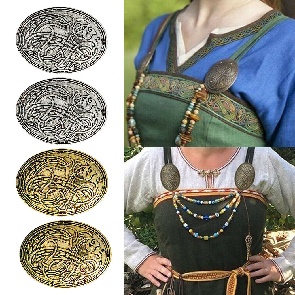 4x Ethnic Viking Brooch Buckle Sweden Scandinavian Celtic Totem Sweater Pins