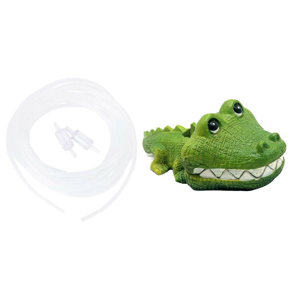 Air- Bubbling Crocodile Aquarium Decorated Aquarium Background Decor