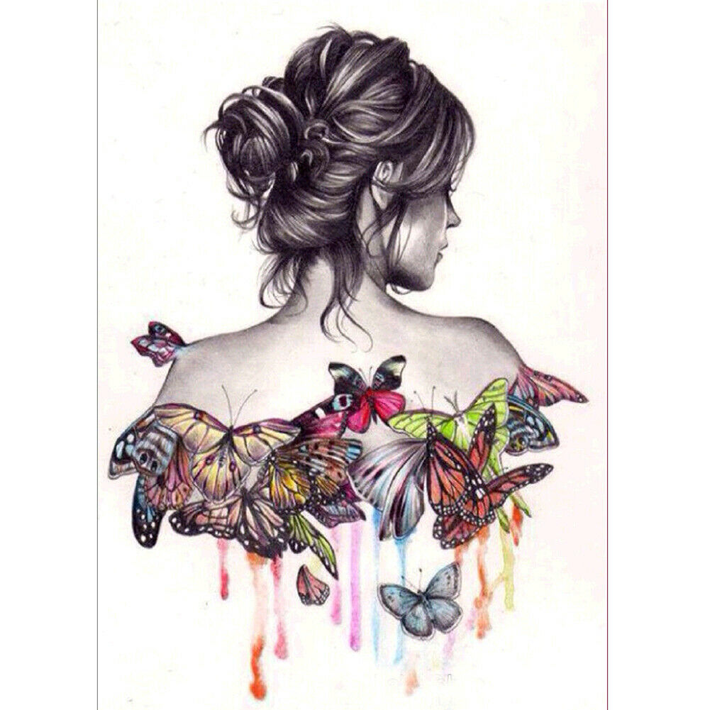 5D DIY Woman Back Full Square Drill Diamond Painting Needlework Decor Gifts @