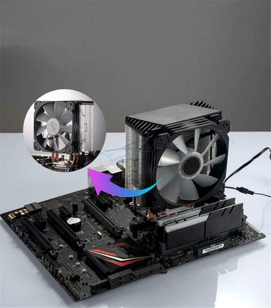 1 × 12V General Intelligent Temperature Control Hydraulic Bearing CPU Air Cooler