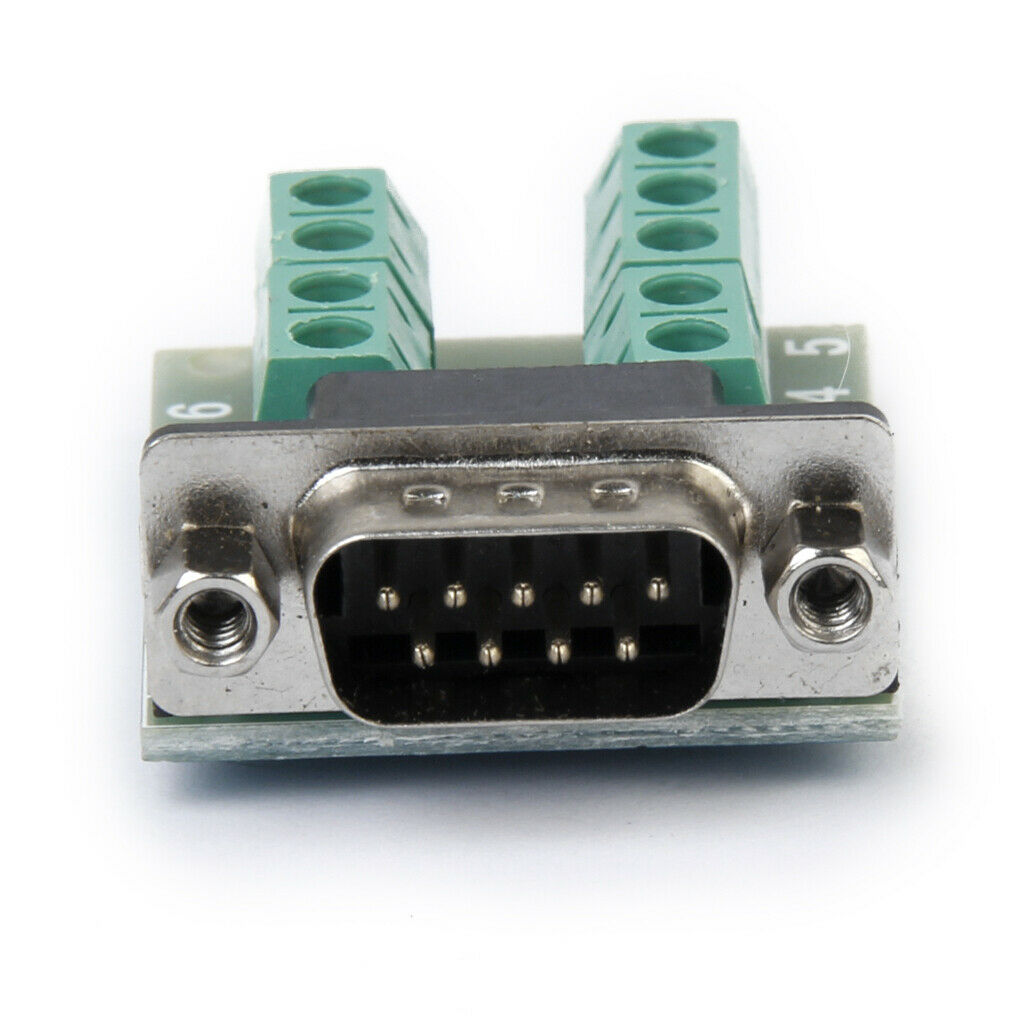 RS232 to DB9 Nut Type Male 9-Pin Male Adapter Signals Connection Module