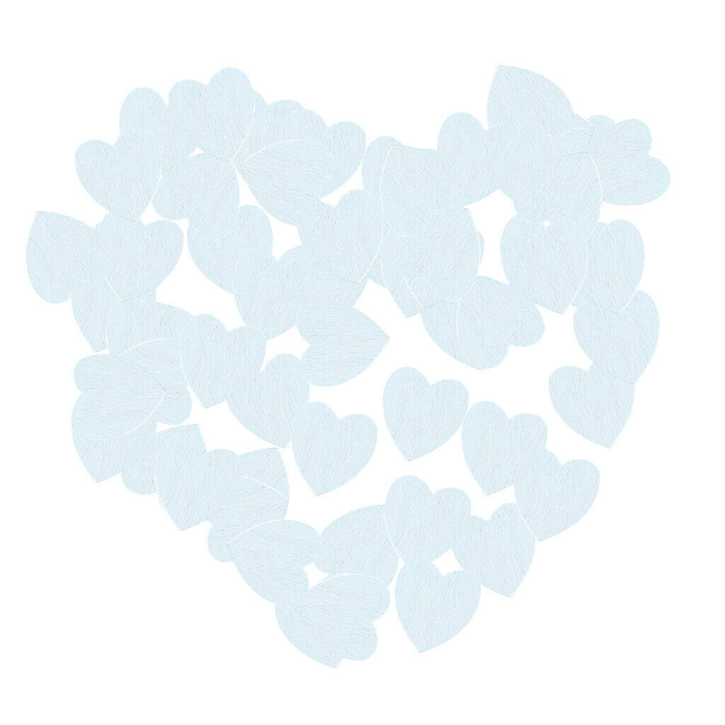 100 Pieces White Wooden Slice, Unpainted, Blank Love Heart Embellishments,