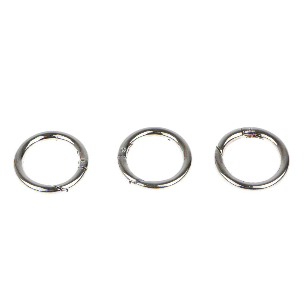 3pcs Multifunction Alloy Round  Keychain Carabiners Clip Clip