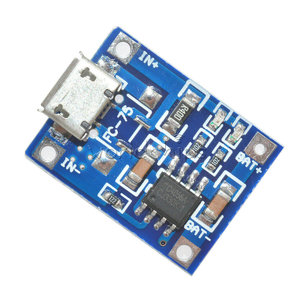 5PCS MICRO USB TP4056 5V 1A 18650 Lithium Battery Charging Module Board