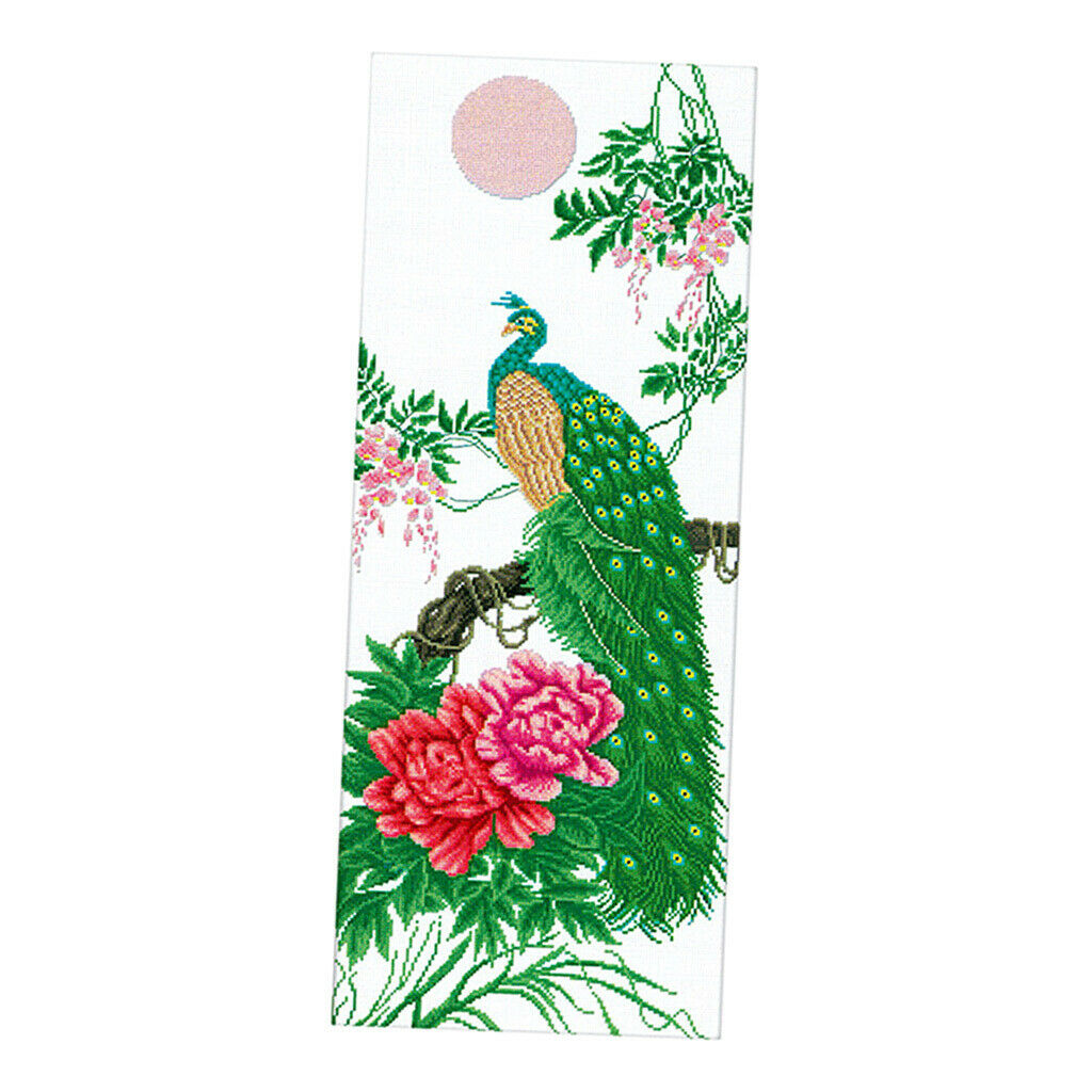 11CT DIY Peacock Painting Embroidery Cross Stitch Kit Home Decor Crafts Gift